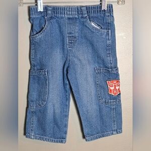 Vintage 90's Boy's Transformers Optimus Prime Carpenter Jeans, Size 2T